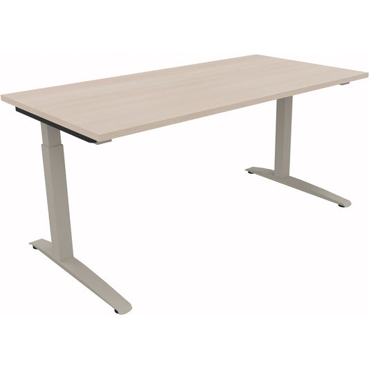 Schreibtisch all in one Maße: 1.600 x 650-850 x 800 mm (B x H x T) Holz akazie hell