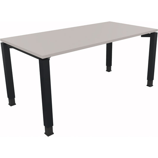 Schreibtisch all in one Maße: 1.600 x 680-820 x 800 mm (B x H x T) Holz lichtgrau