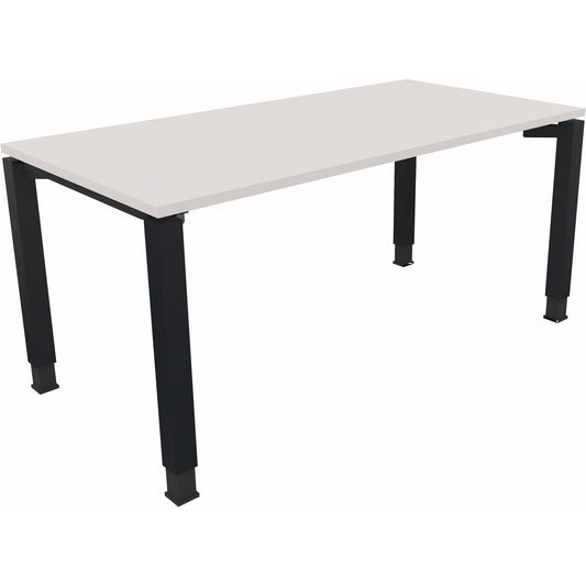 Schreibtisch all in one Maße: 1.600 x 680-820 x 800 mm (B x H x T) Holz diamantweiß