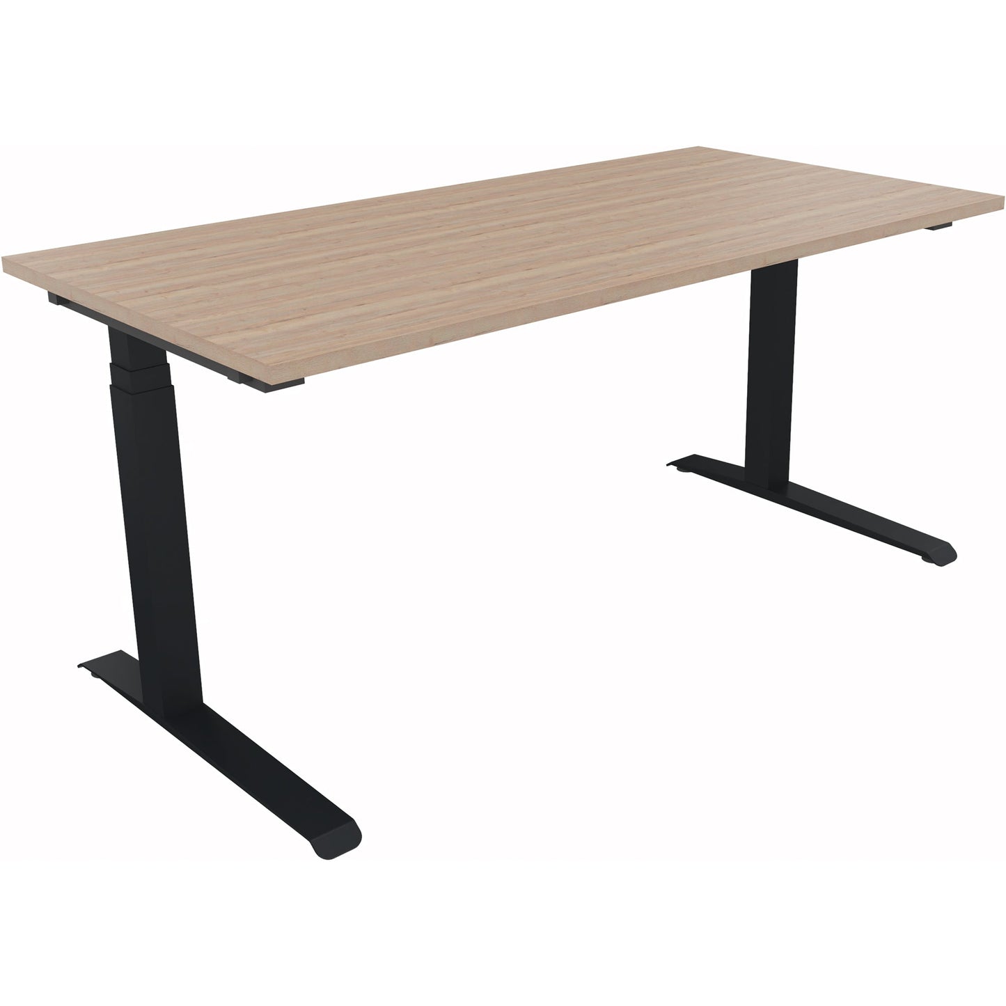 Schreibtisch all in one Maße: 1.600 x 645-1.275 x 800 mm (B x H x T) Holz eiche natur
