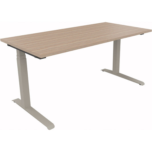 Schreibtisch all in one Maße: 1.600 x 645-1.275 x 800 mm (B x H x T) Holz eiche natur