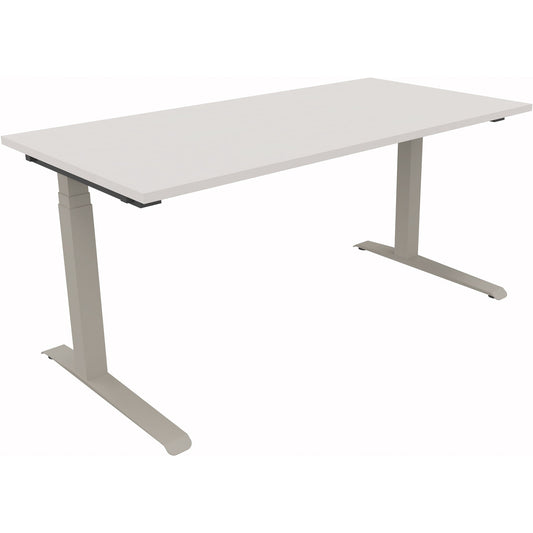 Schreibtisch all in one Maße: 1.600 x 645-1.275 x 800 mm (B x H x T) Holz diamantweiß