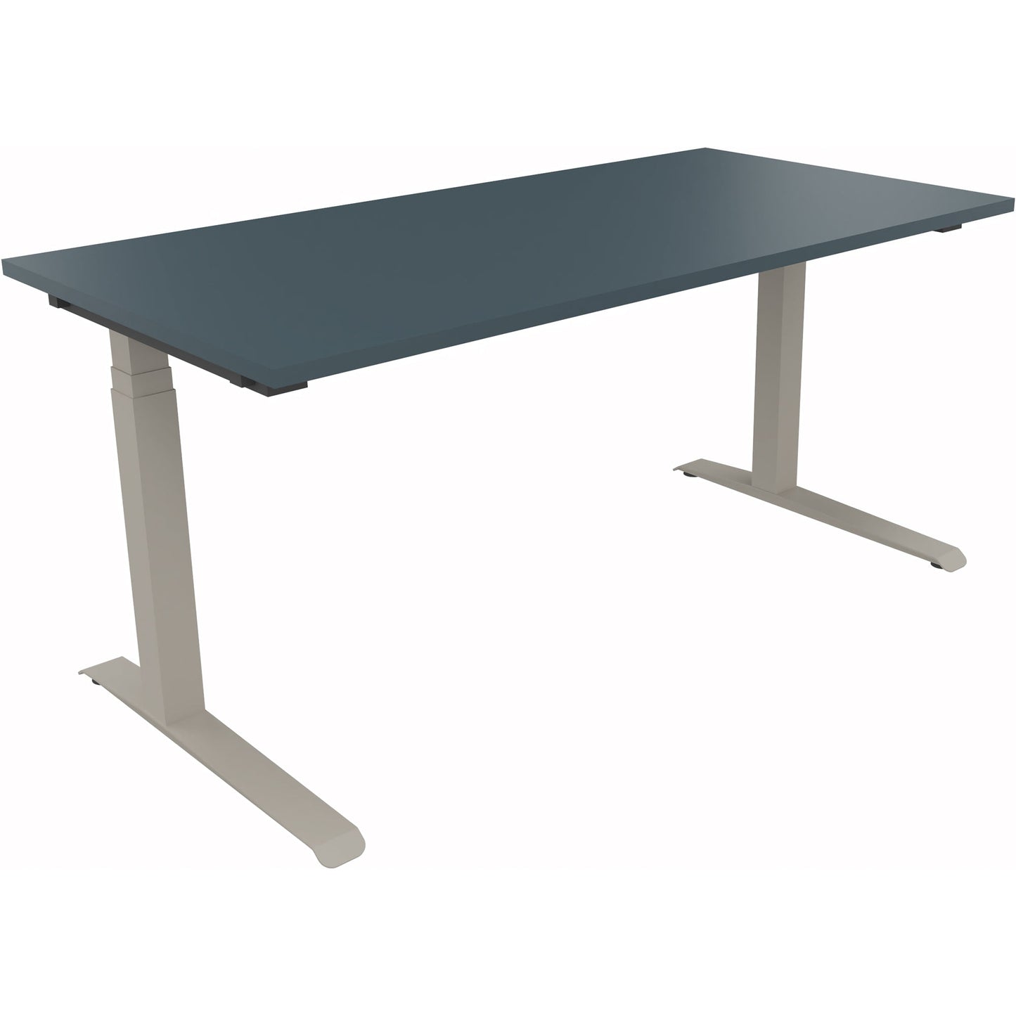 Schreibtisch all in one Maße: 1.600 x 645-1.275 x 800 mm (B x H x T) Holz lavagrau
