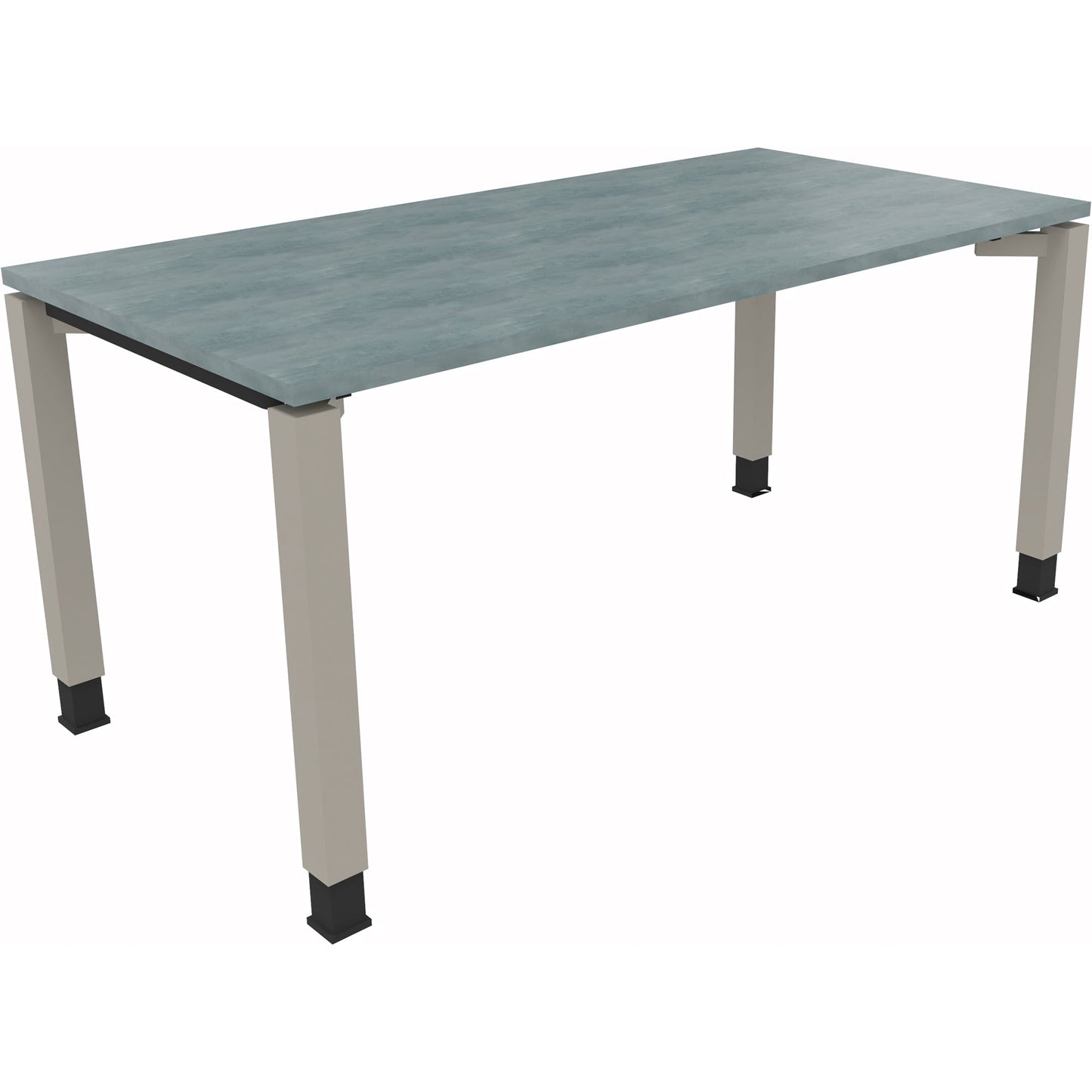 Schreibtisch all in one Maße: 1.600 x 680-820 x 800 mm (B x H x T) Holz beton hell