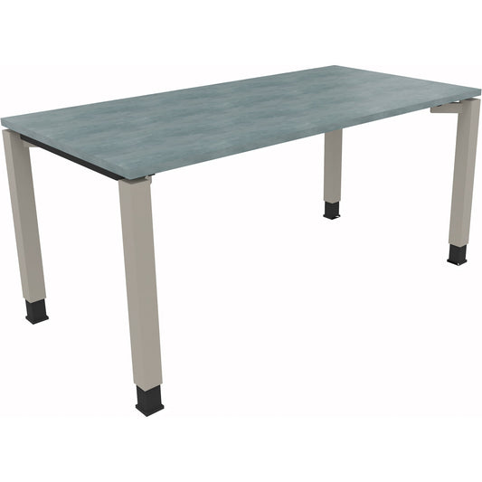 Schreibtisch all in one Maße: 1.600 x 680-820 x 800 mm (B x H x T) Holz beton hell