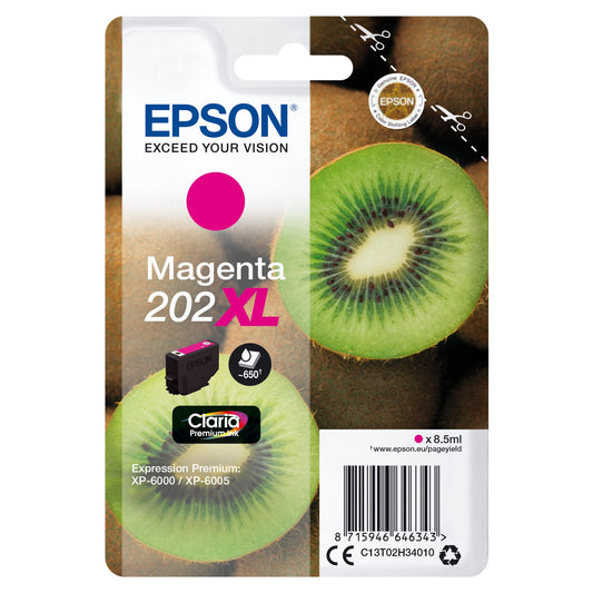Epson Tintenpatrone Originalzubehör 202XL ca. 650 Seiten magenta 8,5ml