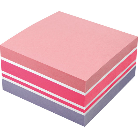 Soennecken Haftnotizwürfel Farbmix Brilliant 75 x 75 mm (B x H) rot, weiß, pink, violett 400 Bl.