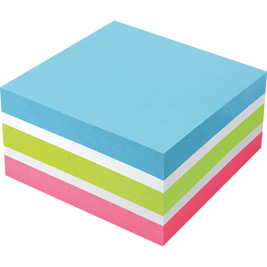 Soennecken Haftnotizwürfel Farbmix Brilliant 75 x 75 mm (B x H) blau, grün, pink 400 Bl.