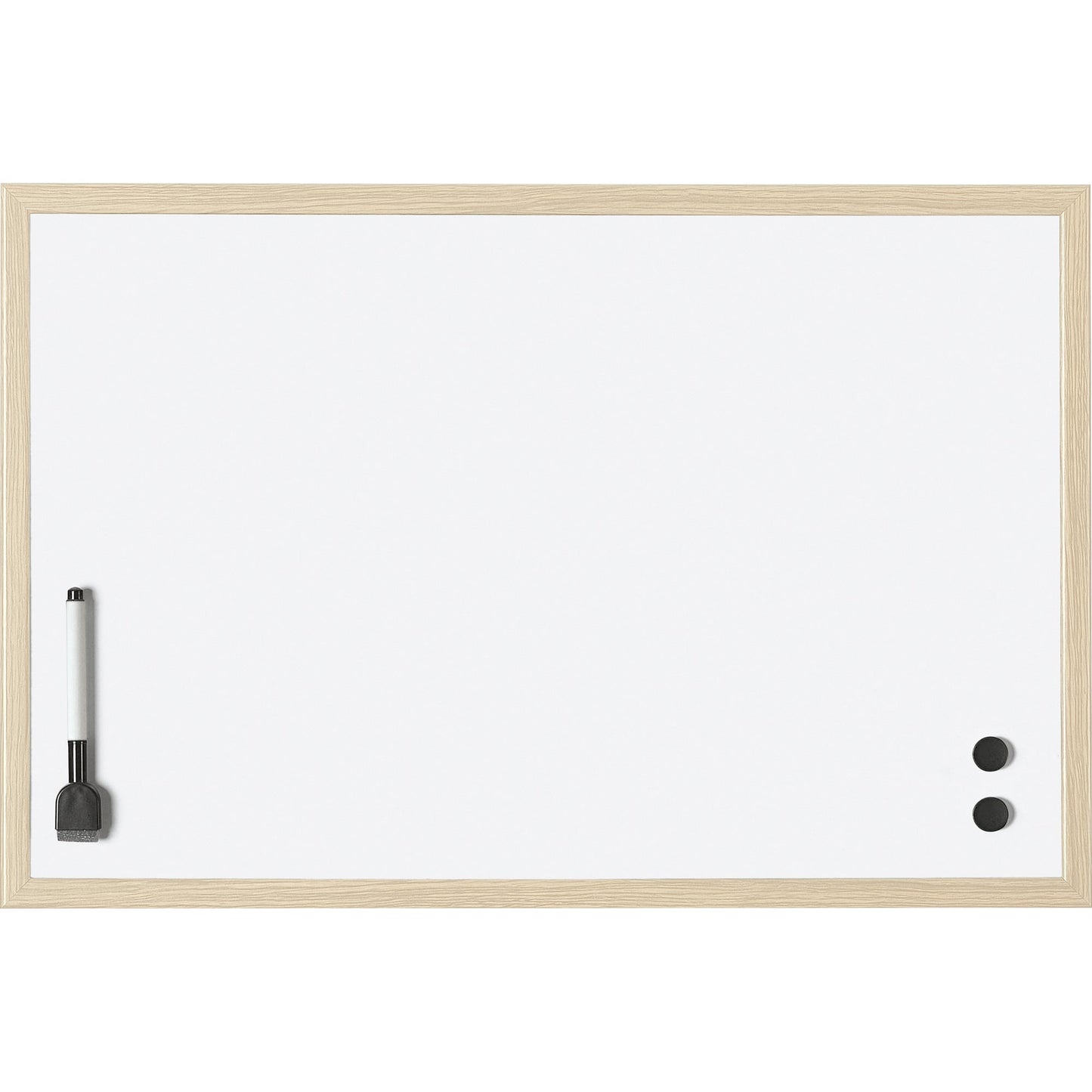 magnetoplan® Whiteboard Maße der Oberfläche: 100 x 60 cm (B x H) Tafel magnethaftend nicht beidseitig beschreibbar inkl. 1 schwarzer Marker, 2 schwarze Magnete Stahl lackiert weiß