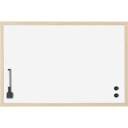 magnetoplan® Whiteboard Maße der Oberfläche: 100 x 60 cm (B x H) Tafel magnethaftend nicht beidseitig beschreibbar inkl. 1 schwarzer Marker, 2 schwarze Magnete Stahl lackiert weiß
