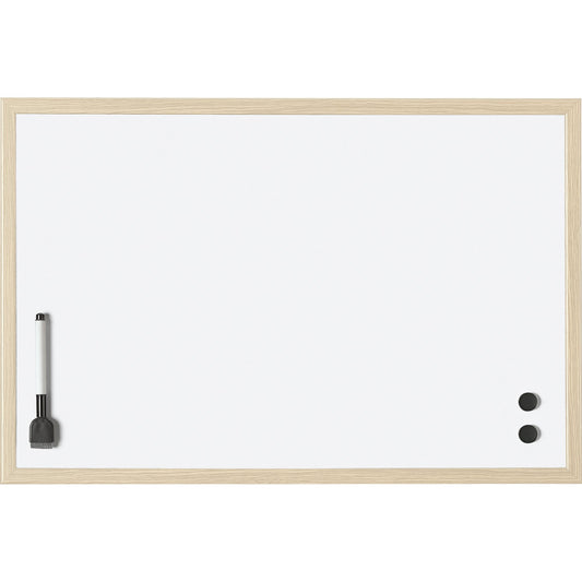 magnetoplan® Whiteboard Maße der Oberfläche: 100 x 60 cm (B x H) Tafel magnethaftend nicht beidseitig beschreibbar inkl. 1 schwarzer Marker, 2 schwarze Magnete Stahl lackiert weiß