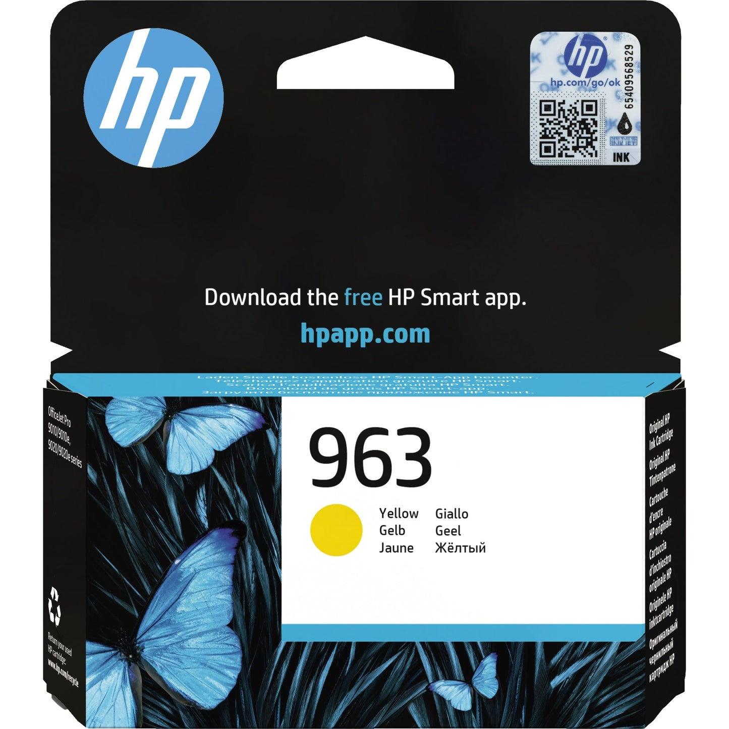 HP Tintenpatrone Originalzubehör 963 ca. 700 Seiten gelb 10,7ml