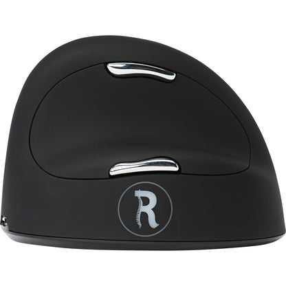 R-Go Tools Optische PC Maus HE Mouse Rechtshänder ergonomisch USB-A 8m Akku inkl. Ladekabel, Empfänger schwarz