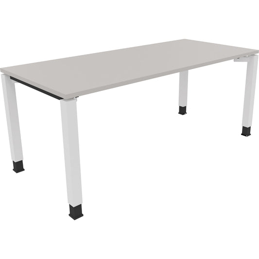Schreibtisch all in one Maße: 1.800 x 680-820 x 800 mm (B x H x T) Holz lichtgrau