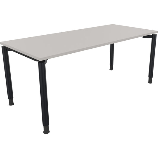 Schreibtisch all in one Maße: 1.800 x 680-820 x 800mm (B x H x T) Holz lichtgrau