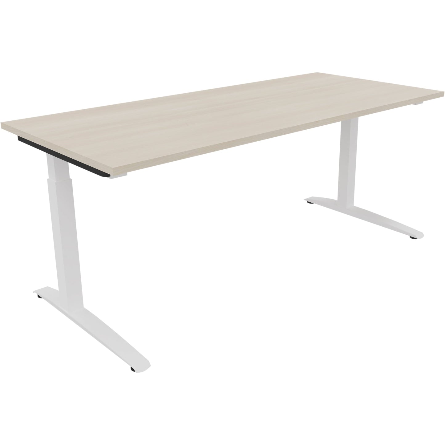 Schreibtisch all in one Maße: 1.800 x 650-850 x 800 mm (B x H x T) Holz akazie hell