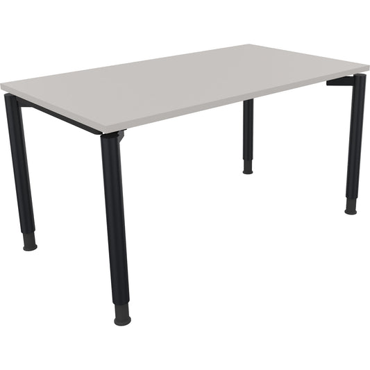 Schreibtisch all in one Maße: 1.400 x 680-820 x 800 mm (B x H x T) Holz lichtgrau