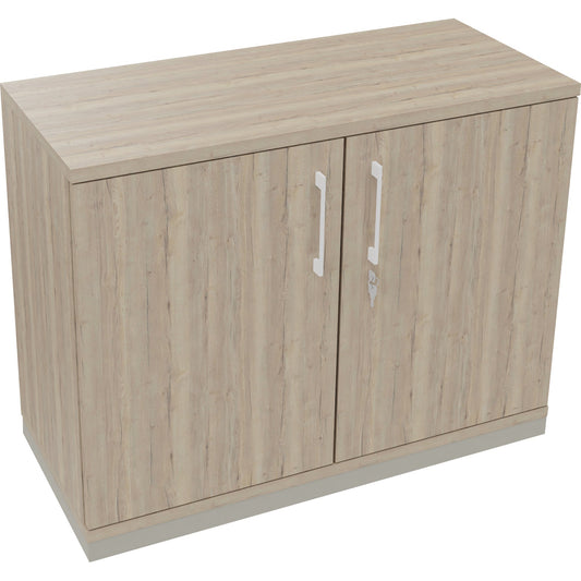 Flügeltürenschrank endless 1.000 x 781 x 442 mm (B x H x T) 1 Fachboden Holz Farbe: eiche natur silberaluminium