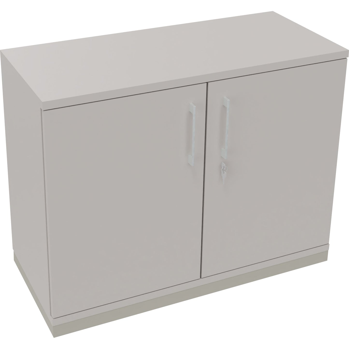 Flügeltürenschrank endless 1.000 x 781 x 442 mm (B x H x T) 1 Fachboden Holz Farbe: lichtgrau silberaluminium