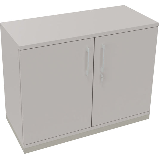 Flügeltürenschrank endless 1.000 x 781 x 442 mm (B x H x T) 1 Fachboden Holz Farbe: lichtgrau silberaluminium