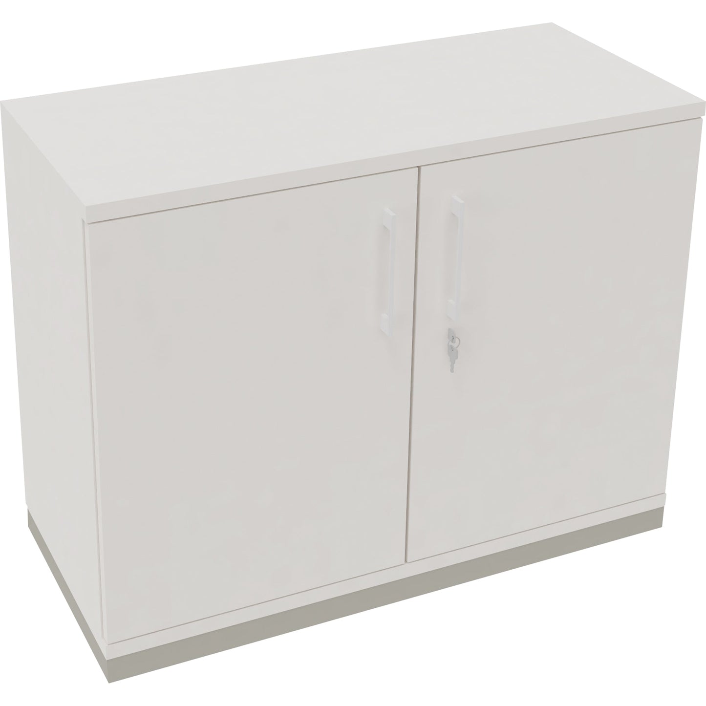 Flügeltürenschrank endless 1.000 x 781 x 442 mm (B x H x T) 1 Fachboden Holz Farbe: diamant weiß silberaluminium