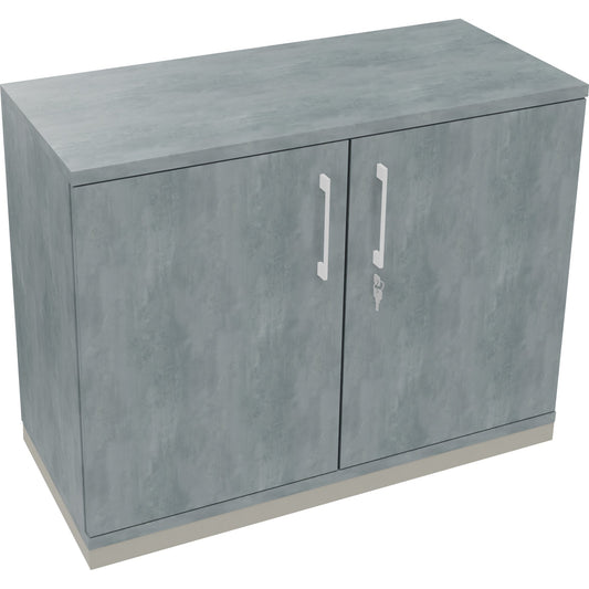 Flügeltürenschrank endless 1.000 x 781 x 442 mm (B x H x T) 1 Fachboden Holz Farbe: beton hell silberaluminium