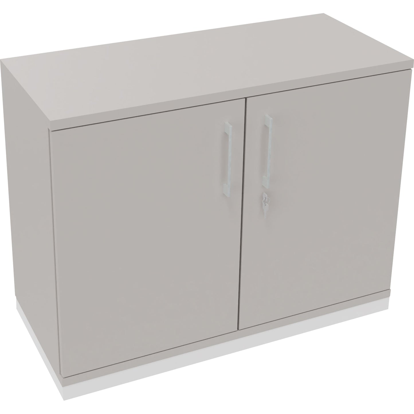 Flügeltürenschrank endless 1.000 x 781 x 442 mm (B x H x T) 1 Fachboden Holz Farbe: lichtgrau verkehrsweiß