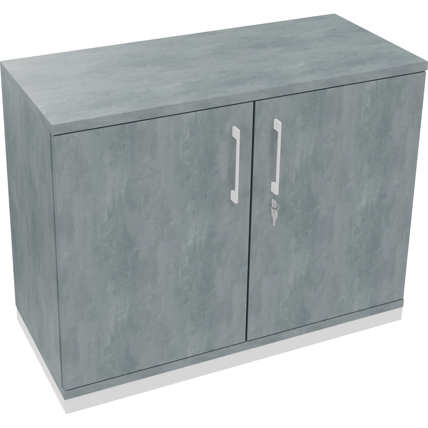 Flügeltürenschrank endless 1.000 x 781 x 442 mm (B x H x T) 1 Fachboden Holz Farbe: beton hell verkehrsweiß