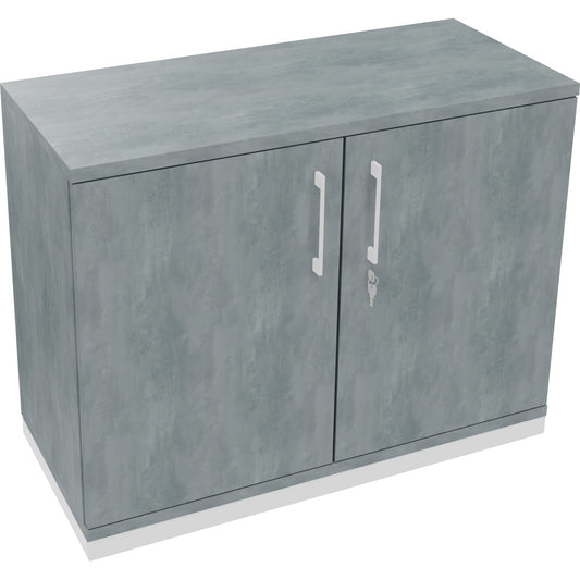 Flügeltürenschrank endless 1.000 x 781 x 442 mm (B x H x T) 1 Fachboden Holz Farbe: beton hell verkehrsweiß