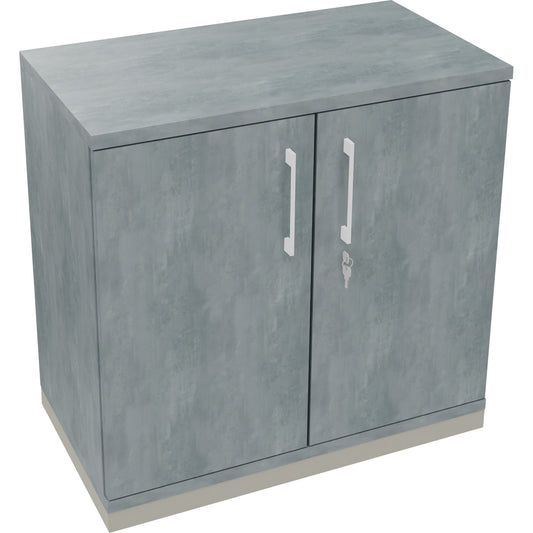 Flügeltürenschrank endless 800 x 781 x 442 mm (B x H x T) 1 Fachboden Holz Farbe: beton hell silberaluminium