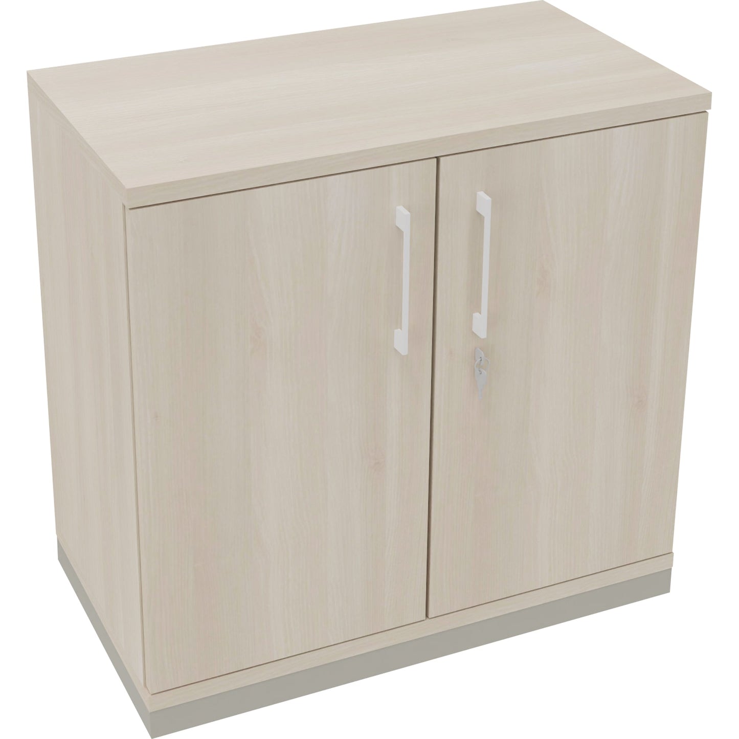 Flügeltürenschrank endless 800 x 781 x 442 mm (B x H x T) 1 Fachboden Holz Farbe: akazie hell silberaluminium