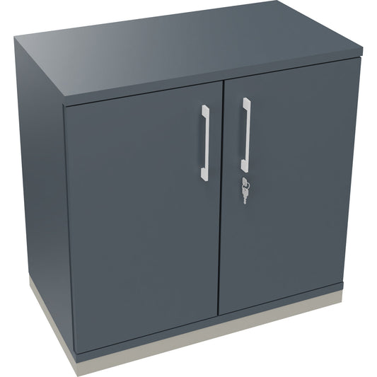 Flügeltürenschrank endless 800 x 781 x 442 mm (B x H x T) 1 Fachboden Holz Farbe: lavagrau silberaluminium