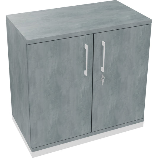Flügeltürenschrank endless 800 x 781 x 442 mm (B x H x T) 1 Fachboden Holz Farbe: beton hell verkehrsweiß