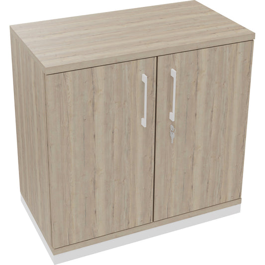 Flügeltürenschrank endless 800 x 781 x 442 mm (B x H x T) 1 Fachboden Holz Farbe: eiche natur verkehrsweiß