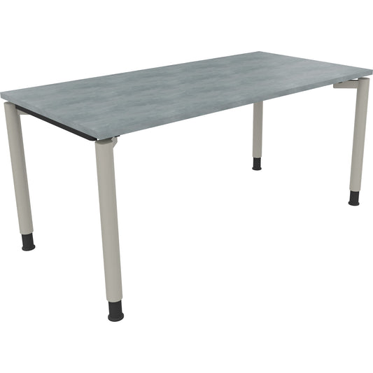 Schreibtisch all in one Maße: 1.600 x 680-820 x 800 mm (B x H x T) Holz beton hell