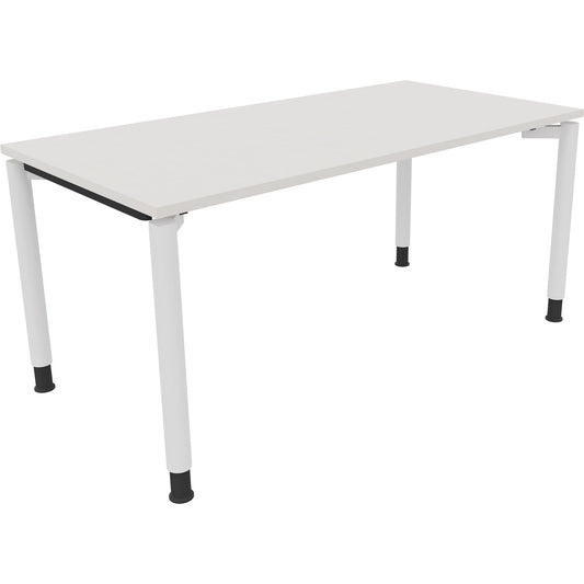 Schreibtisch all in one Maße: 1.600 x 680-820 x 800 mm (B x H x T) Holz diamantweiß