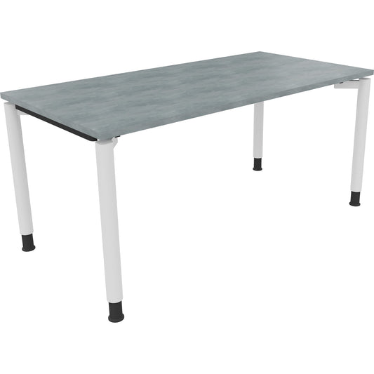 Schreibtisch all in one Maße: 1.600 x 680-820 x 800 mm (B x H x T) Holz beton hell