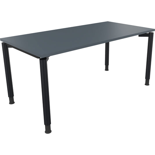 Schreibtisch all in one Maße: 1.600 x 680-820 x 800 mm (B x H x T) Holz lavagrau