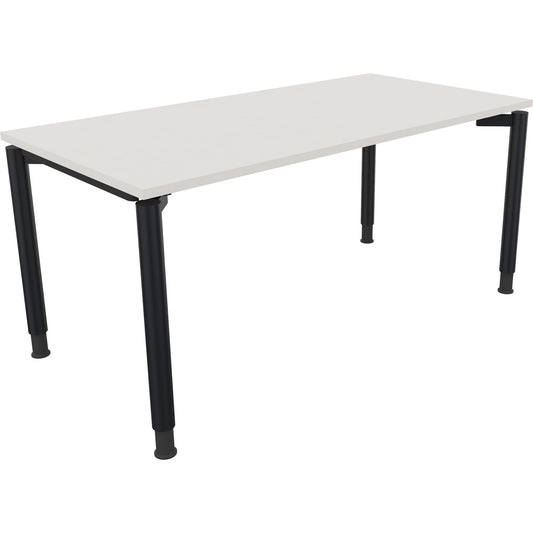 Schreibtisch all in one Maße: 1.600 x 680-820 x 800 mm (B x H x T) Holz diamantweiß