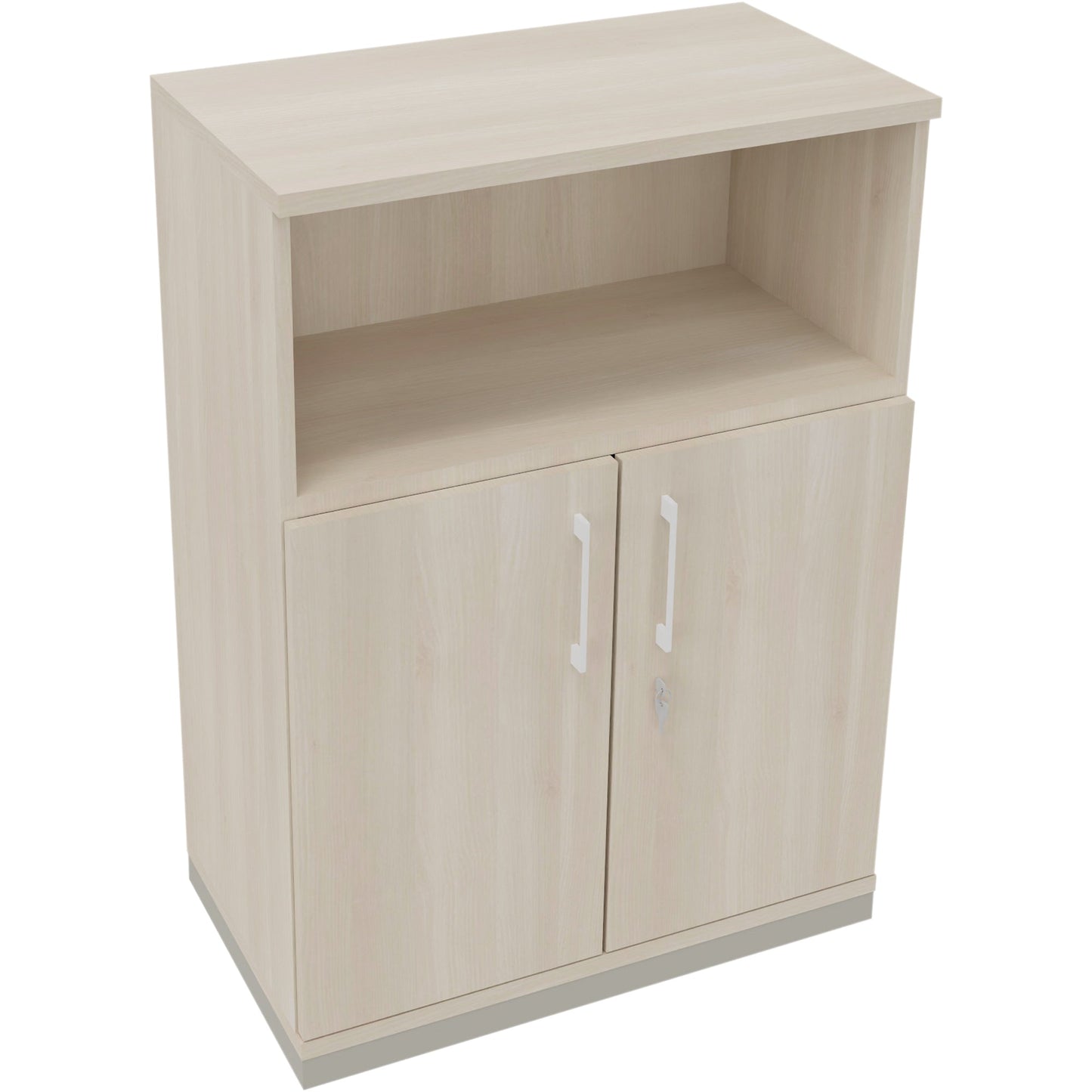 Regalschrank endless 800 x 1.133 x 442 mm (B x H x T) 1 Fachboden Flügeltüren ohne Rollen Holz akazie hell