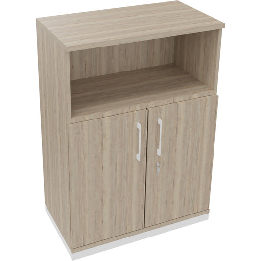 Regalschrank endless 800 x 1.133 x 442 mm (B x H x T) 1 Fachboden Flügeltüren ohne Rollen Holz eiche natur