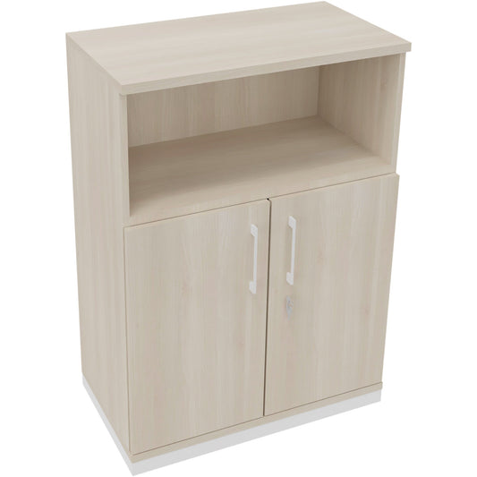 Regalschrank endless 800 x 1.133 x 442 mm (B x H x T) 1 Fachboden Flügeltüren ohne Rollen Holz akazie hell