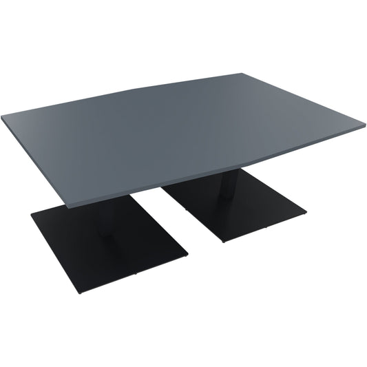 Konferenztisch communication 2.000 x 720 x 1.000/1.100 mm (B x H x T) Holz Farbe der Tischplatte: lavagrau