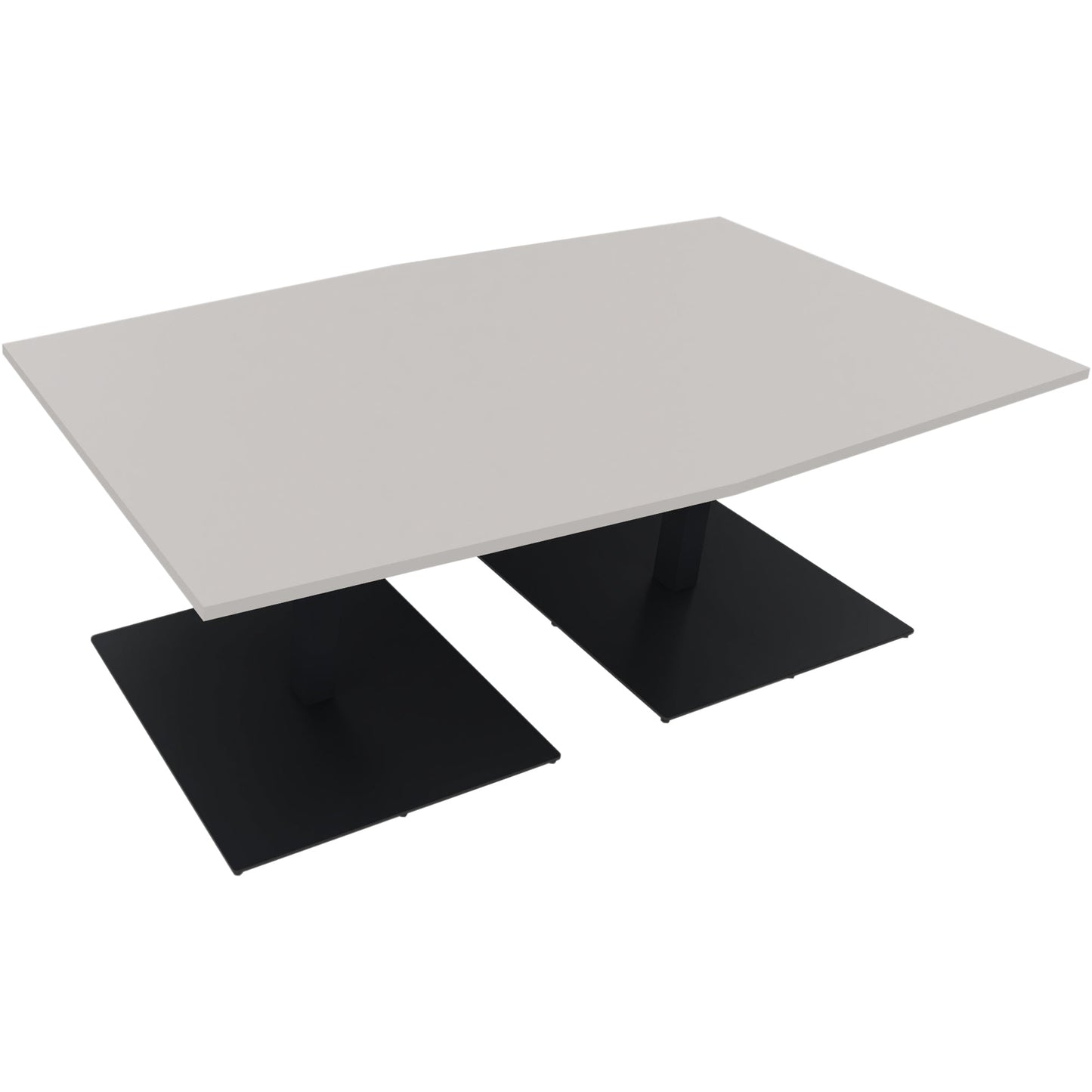 Konferenztisch communication 2.000 x 720 x 1.000/1.100 mm (B x H x T) Holz Farbe der Tischplatte: lichtgrau