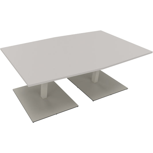 Konferenztisch communication 2.000 x 720 x 1.000/1.100 mm (B x H x T) Holz Farbe der Tischplatte: lichtgrau