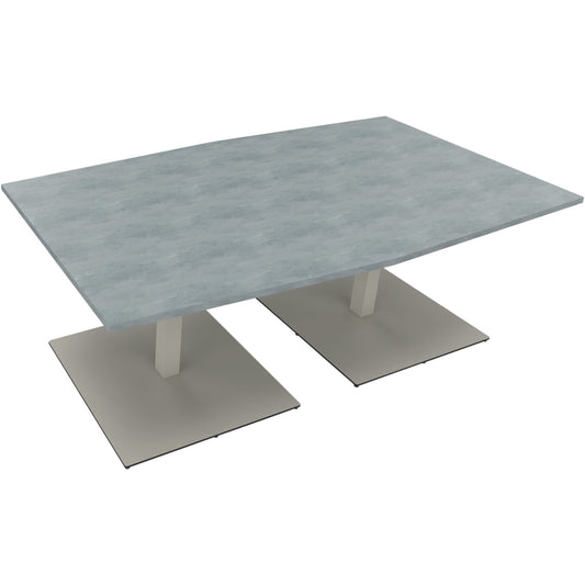 Konferenztisch communication 2.000 x 720 x 1.000/1.100 mm (B x H x T) Holz Farbe der Tischplatte: beton hell
