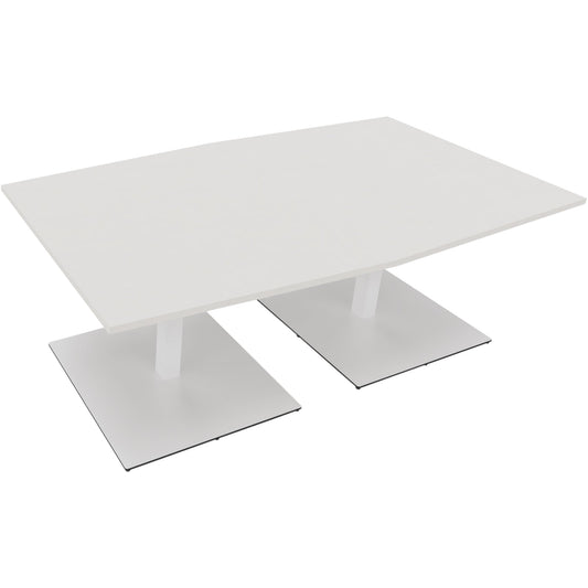 Konferenztisch communication 2.000 x 720 x 1.000/1.100 mm (B x H x T) Holz Farbe der Tischplatte: diamantweiß