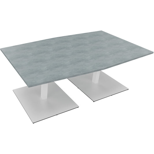 Konferenztisch communication 2.000 x 720 x 1.000/1.100 mm (B x H x T) Holz Farbe der Tischplatte: beton hell