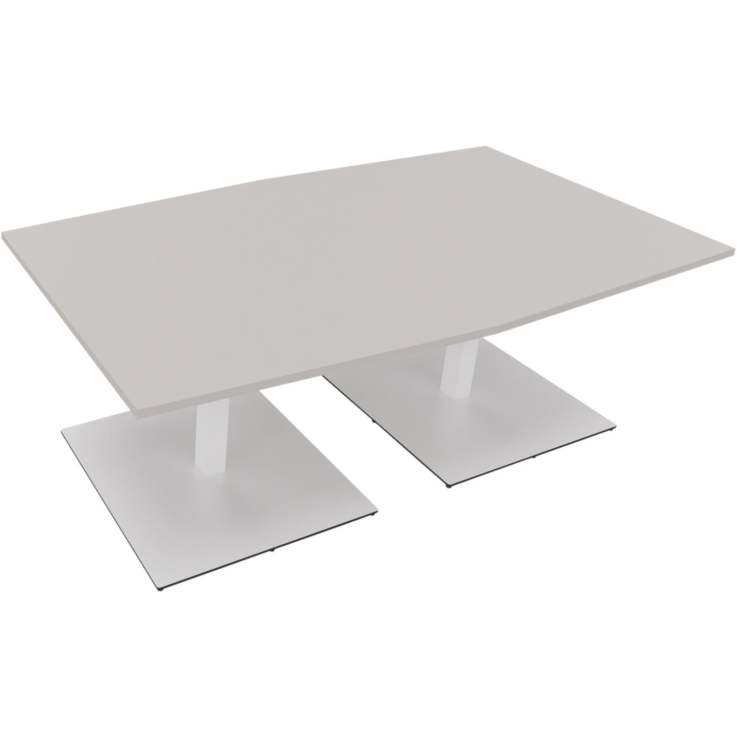 Konferenztisch communication 2.000 x 720 x 1.000/1.100 mm (B x H x T) Holz Farbe der Tischplatte: lichtgrau