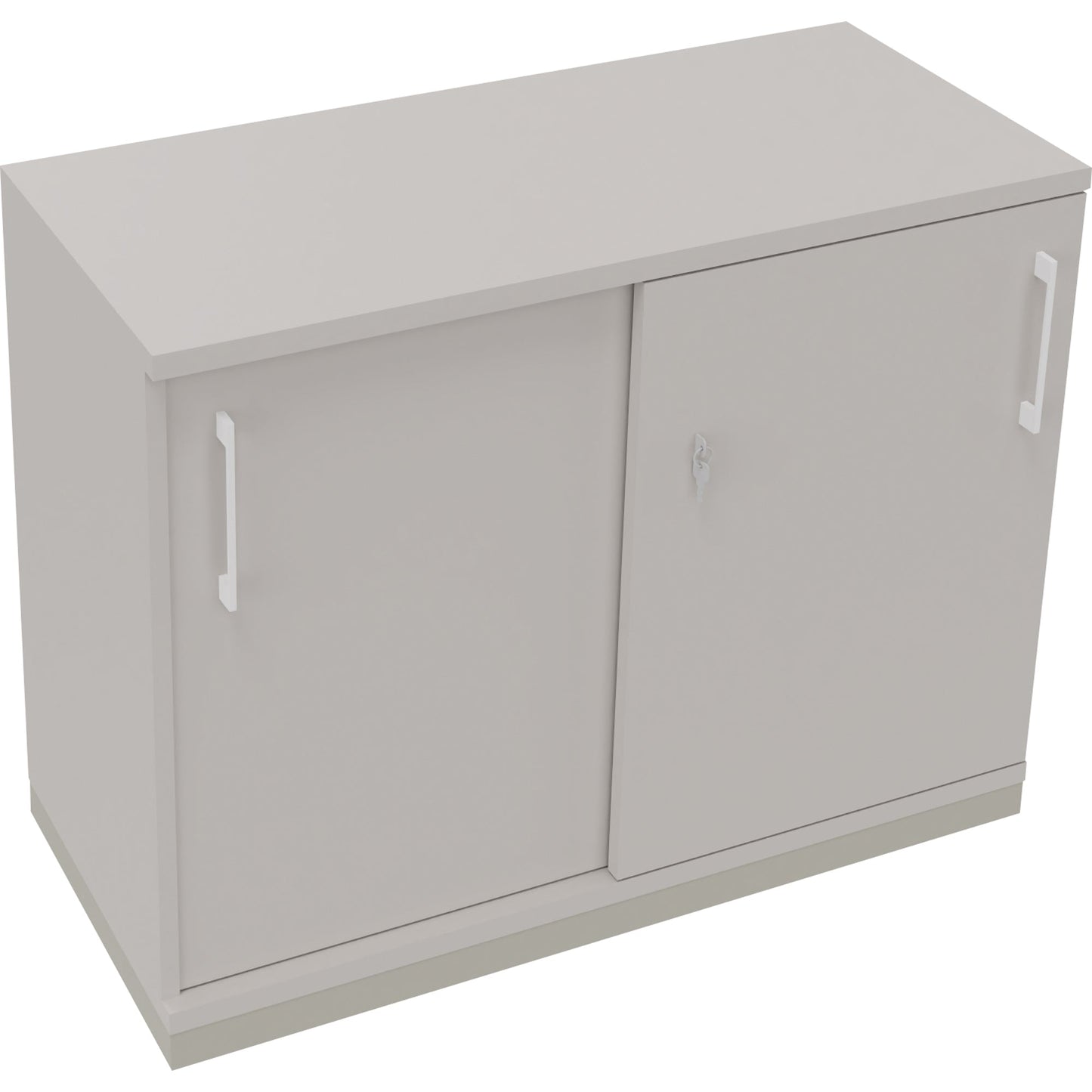 Schiebetürenschrank endless 1.000 x 781 x 442 mm (B x H x T) 1 Fachboden Holz lichtgrau